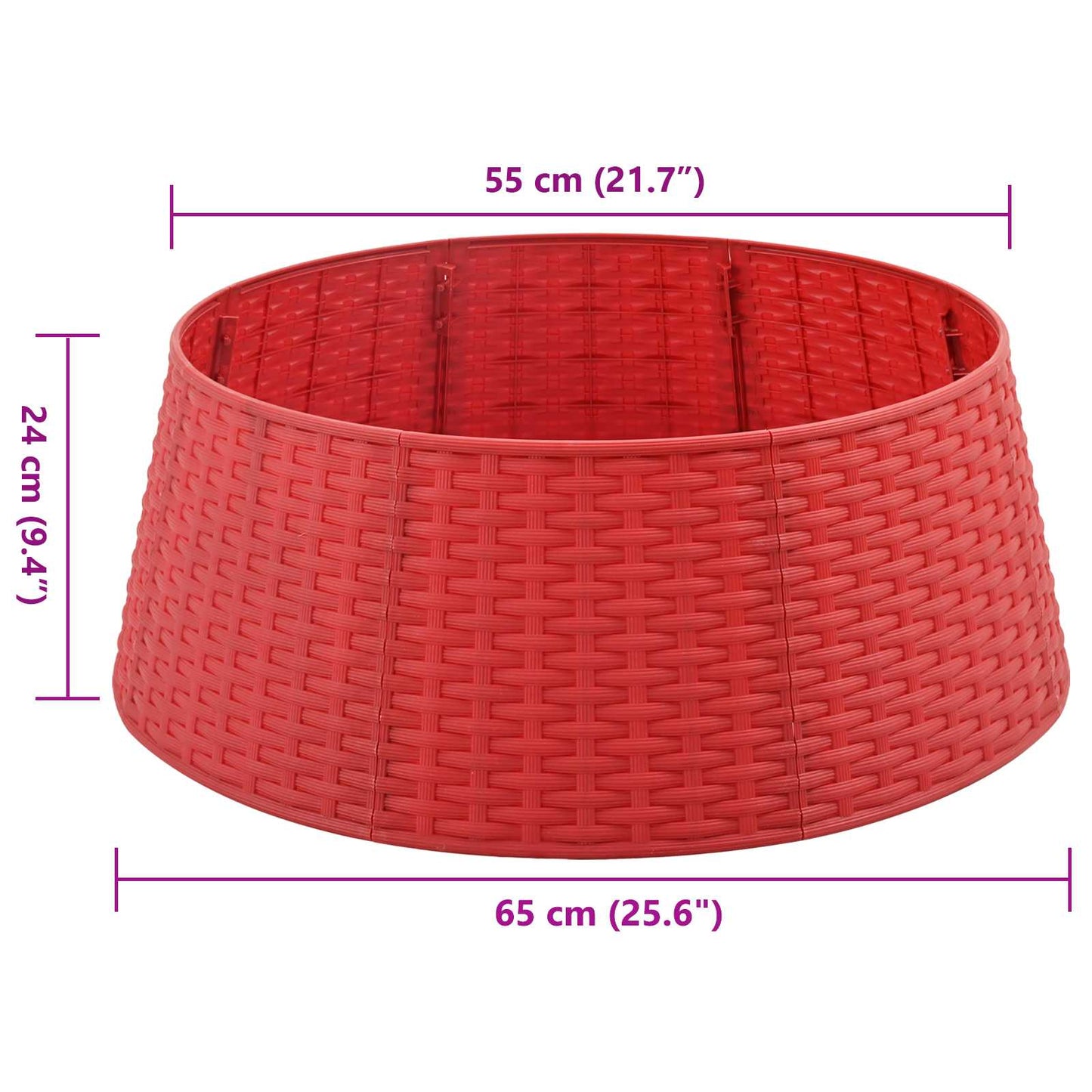 Kerstboomrok Rood Ø 65 x 24 cm Kunststof