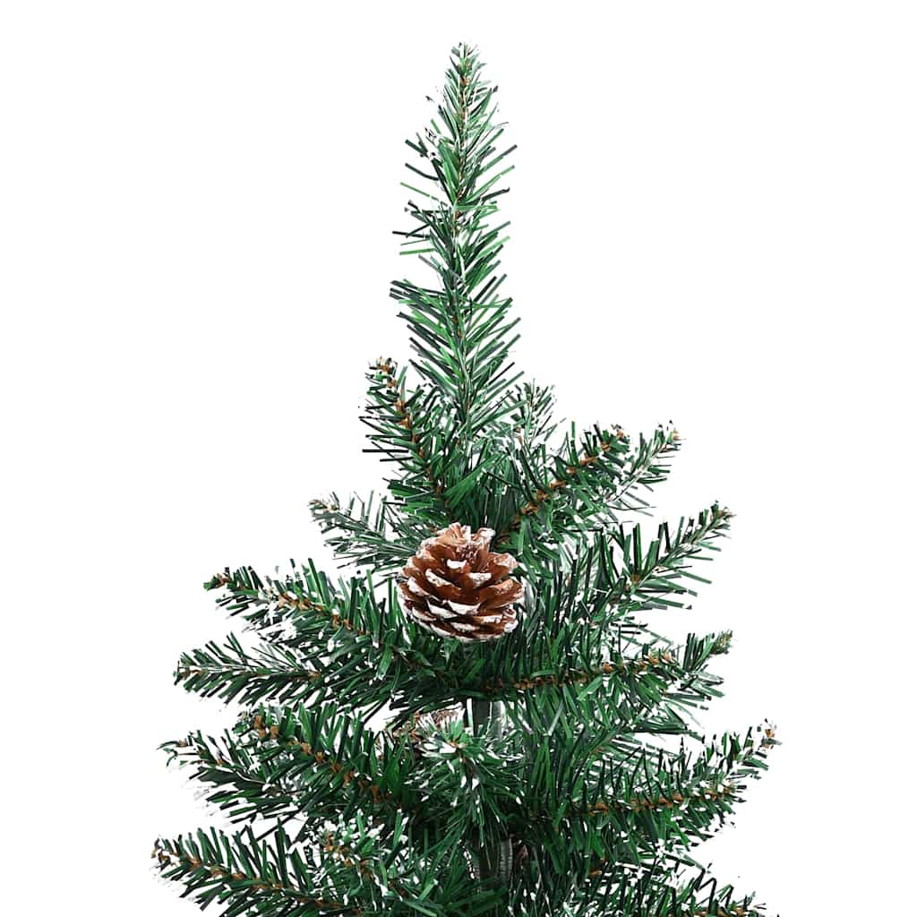 Slanke Kerstboom Groen 150 cm PVC en massief dennenhout