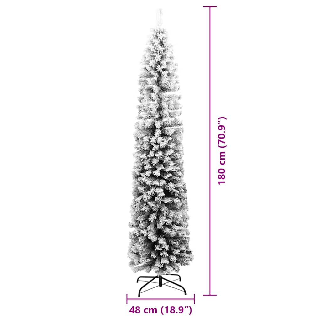 Kunstkerstboom Groen 180 cm PVC en Staal en Kunststof