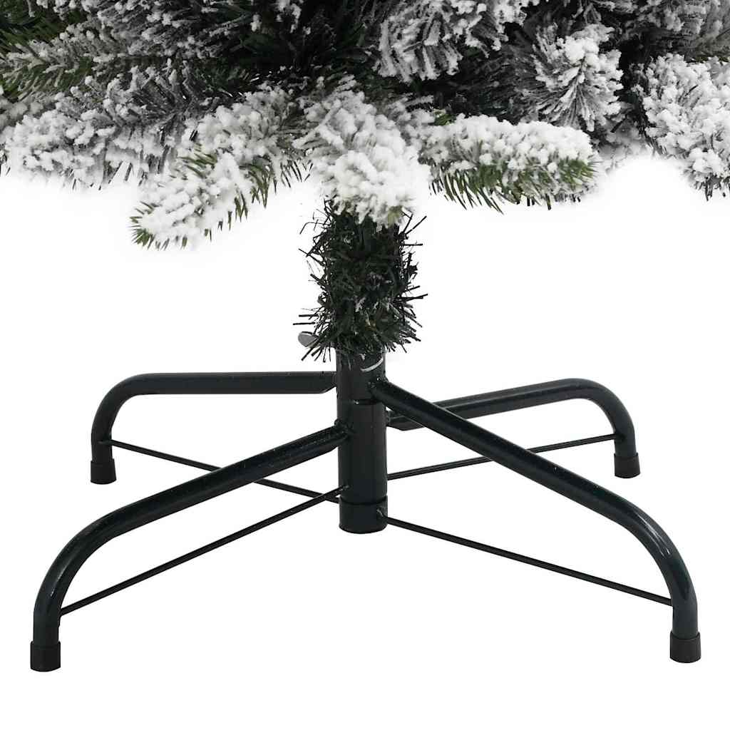 Kunstkerstboom met 150 LED Wit 150 cm PVC en Metaal en Plastic