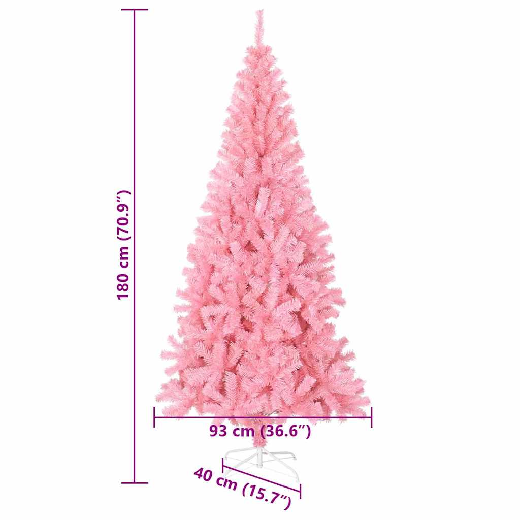 Kerstboom met 300 LED met standaard Roze 180 cm PVC