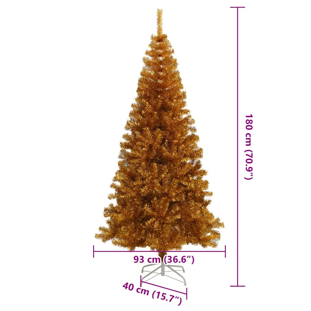 Kerstboom met 300 LED met standaard Goud 180 cm PET