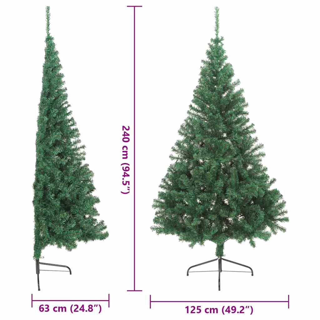 Kunstmatig Voorverlicht Kerstboom met 300 LED Groen 240 cm PVC