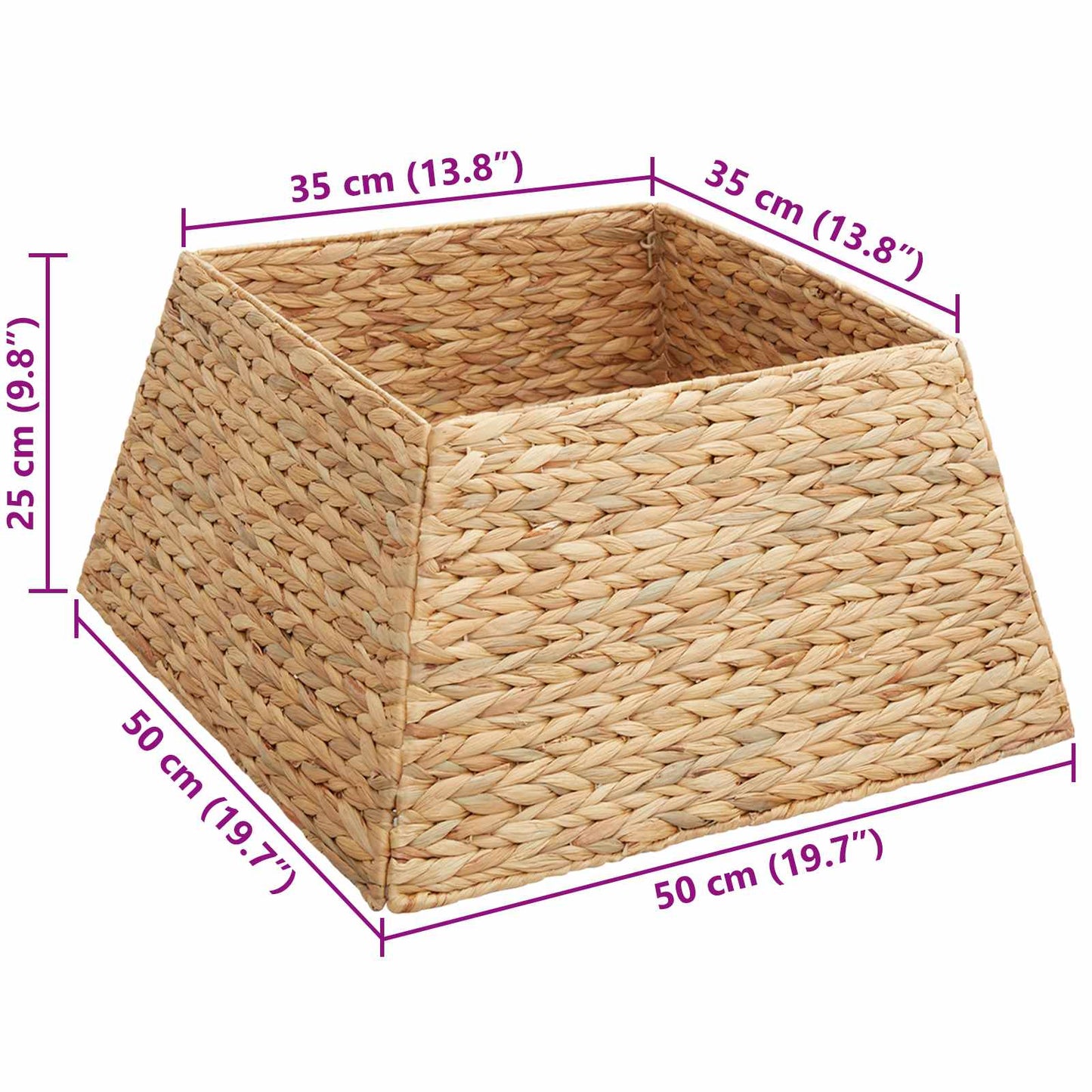 Kerstboomkraag Bruin 50 x 50 x 25 cm Waterhyacint