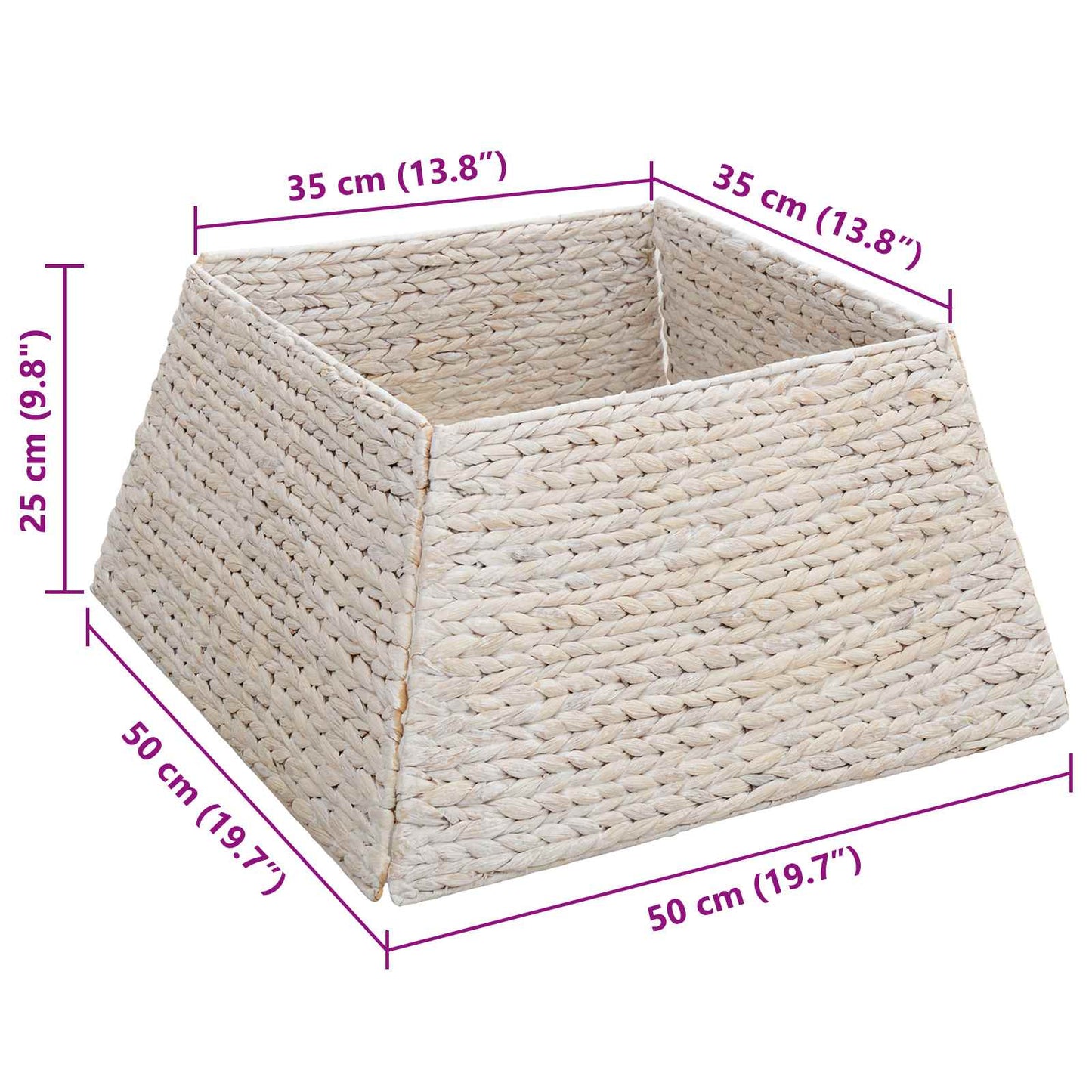 Kerstboomkraag Wit 50 x 50 x 25 cm Waterhyacint