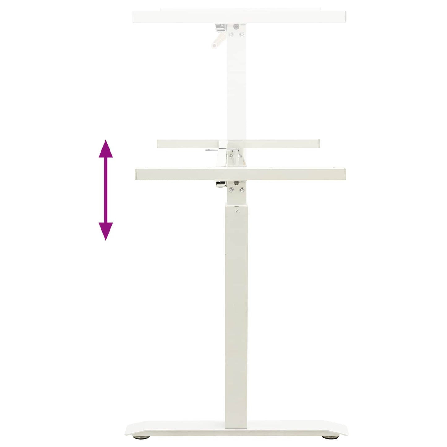 Bureau Wit en Natuurlijk 140 x 60 cm Massief Eikenhout