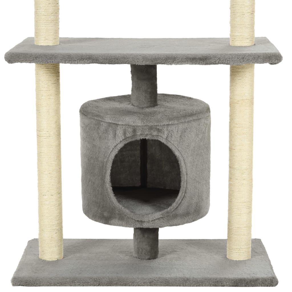 Cat scratching post with sisal scratching posts 95 cm gray