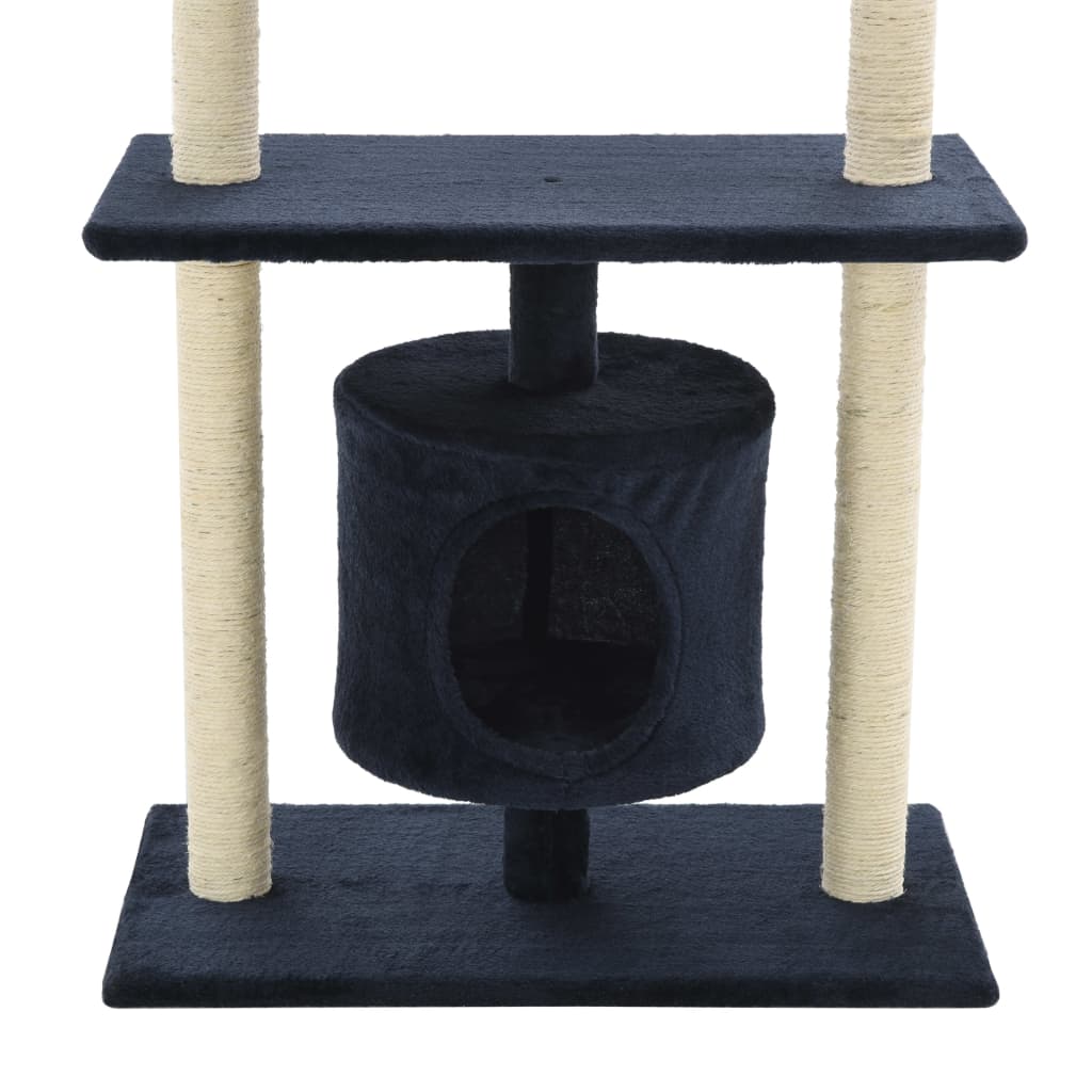 Cat scratching post with sisal scratching posts 95 cm dark blue