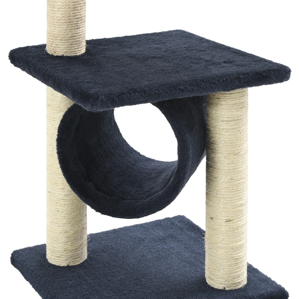 Cat scratching post with sisal scratching posts 65 cm dark blue