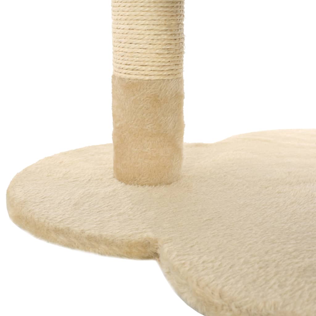 Cat scratching post with sisal scratching post 50 cm beige and brown