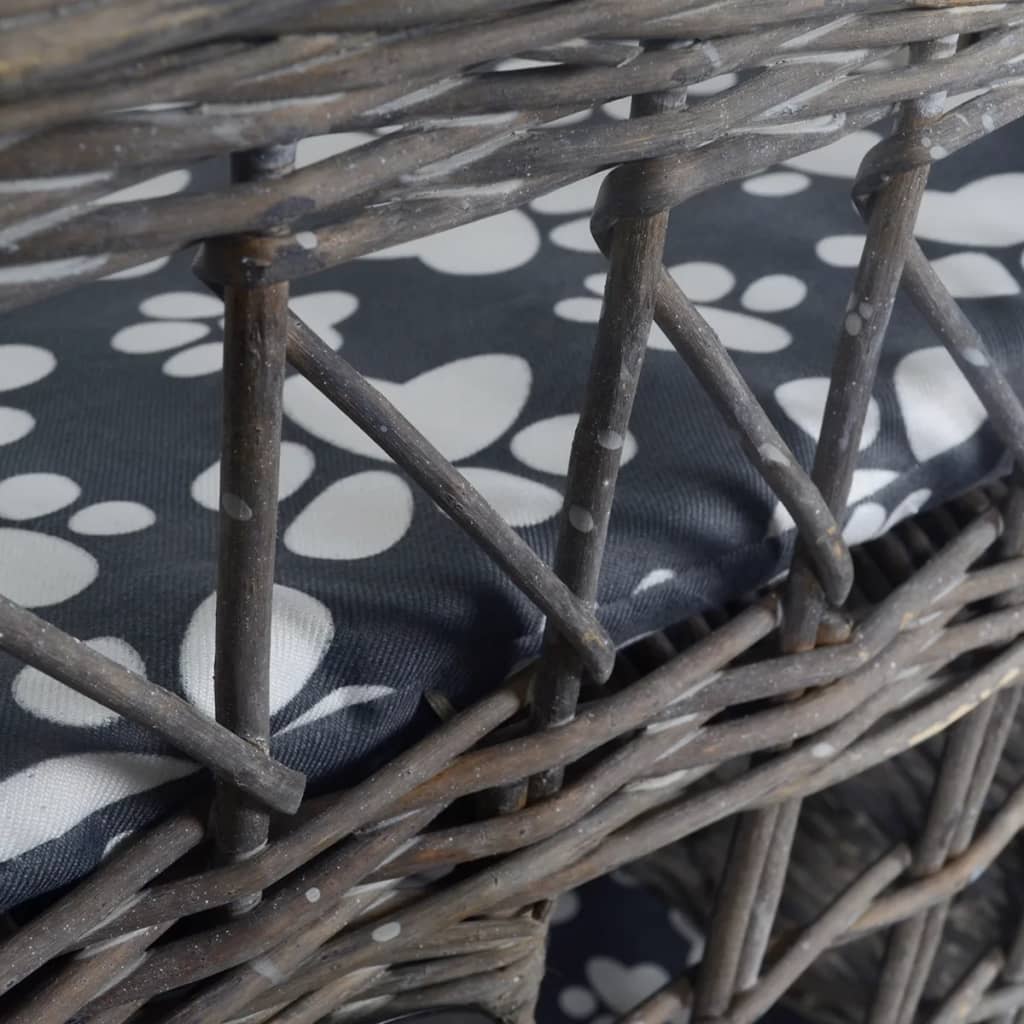 Cat bed/house/scratching post with cushion square willow