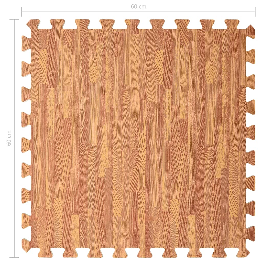 Sports mats 6 pcs 2.16 ㎡ EVA foam wood grain print