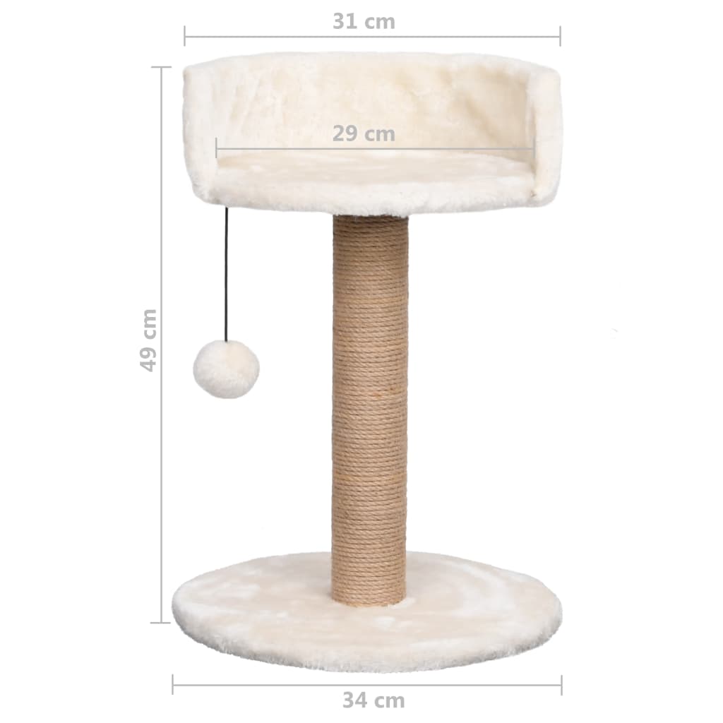 Cat tree with basket 49 cm seagrass