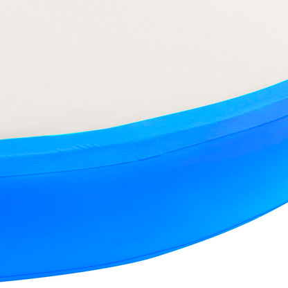 Gymnastiekmat met pomp opblaasbaar 100x100x20 cm PVC blauw