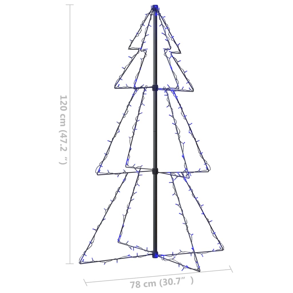 Conical Christmas tree 160 LEDs indoor and outdoor 78x120 cm