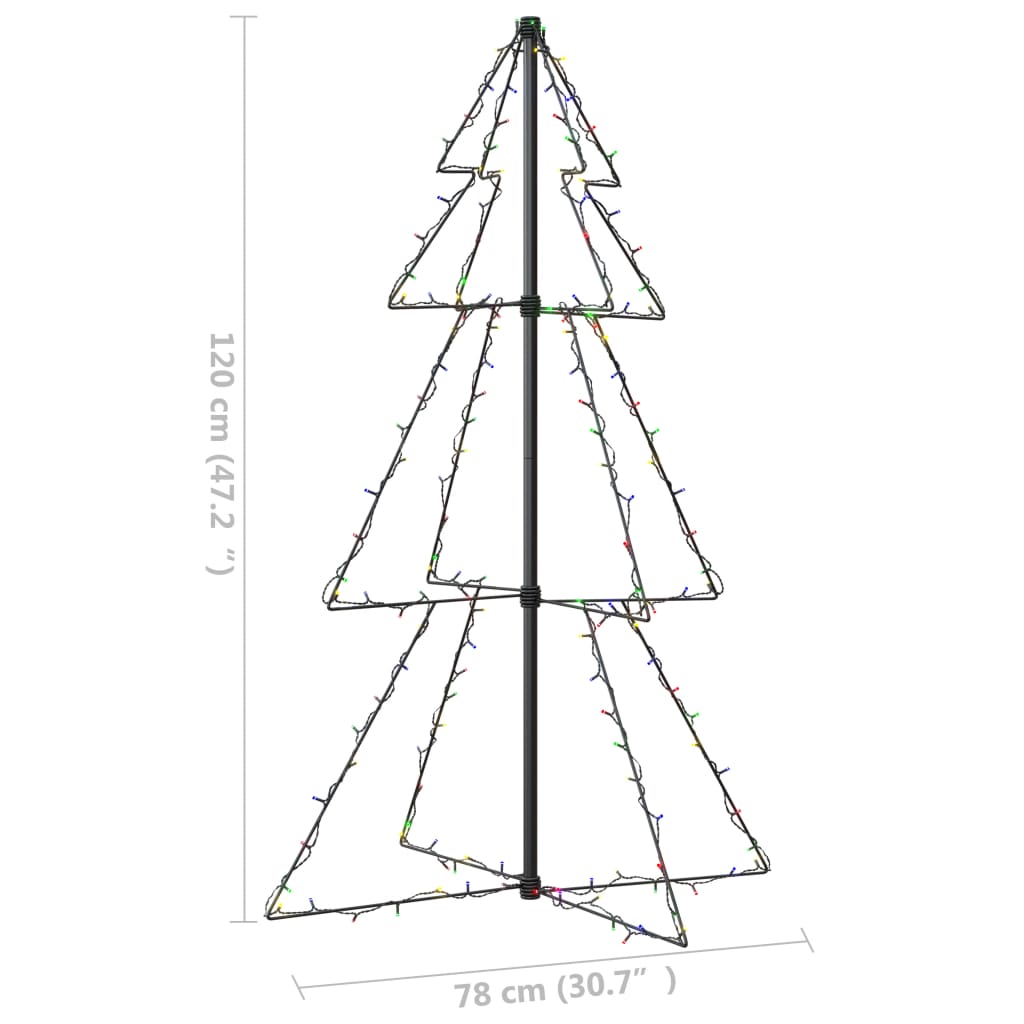 Conical Christmas tree 160 LEDs indoor and outdoor 78x120 cm