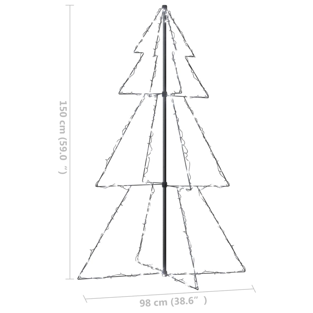 Conical Christmas tree 200 LEDs indoor and outdoor 98x150 cm