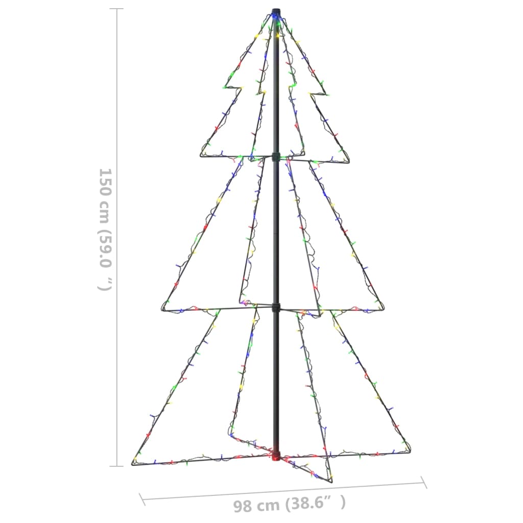 Conical Christmas tree 200 LEDs indoor and outdoor 98x150 cm