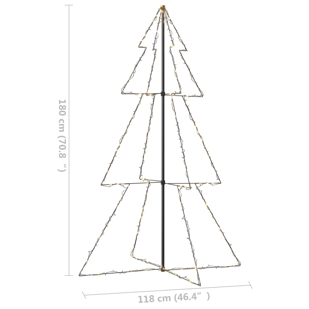 Conical Christmas tree 240 LEDs indoor and outdoor 118x150 cm