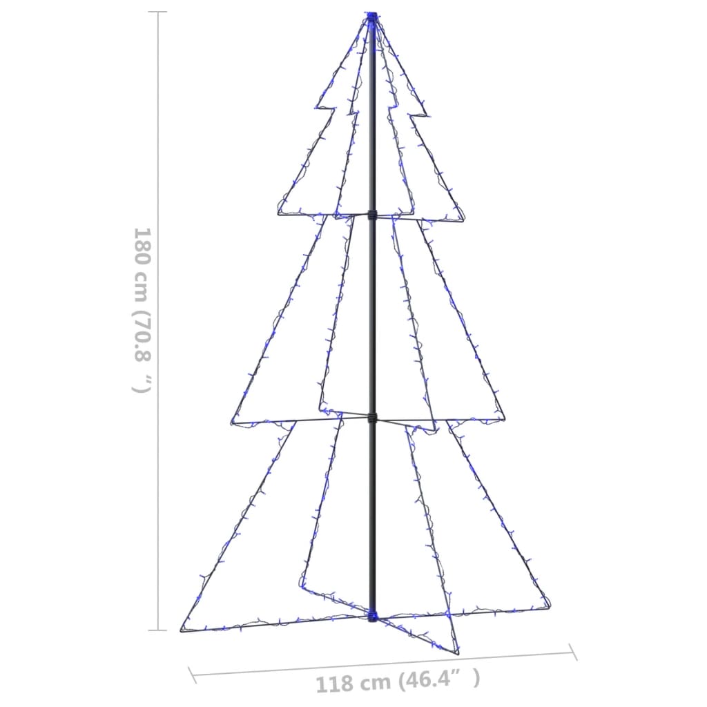 Conical Christmas tree 240 LEDs indoor and outdoor 118x150 cm