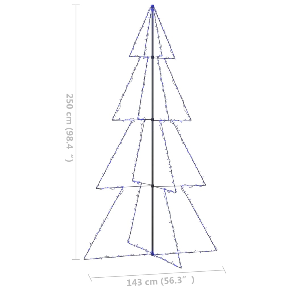 Conical Christmas tree 360 LEDs indoor and outdoor 143x250 cm