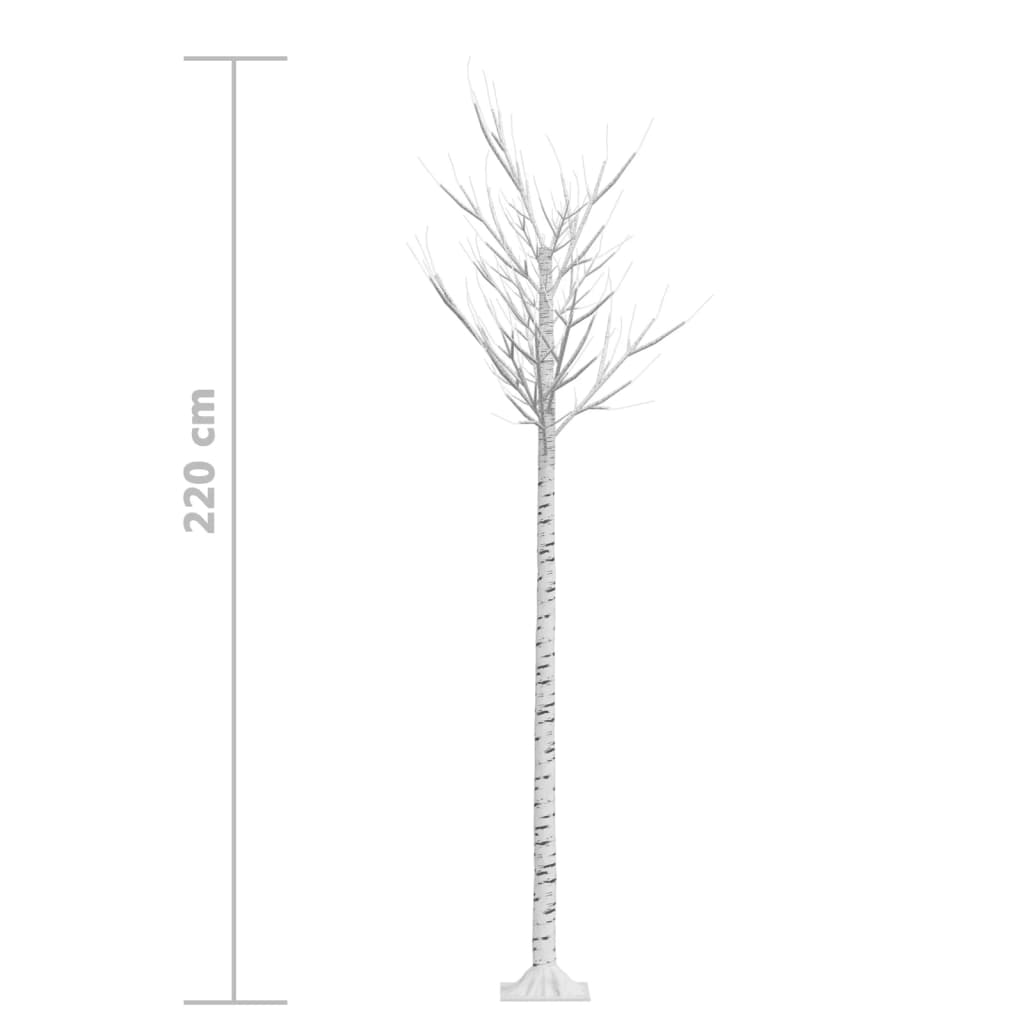 Christmas tree willow 200 multi-colored LEDs indoor and outdoor 2.2 m