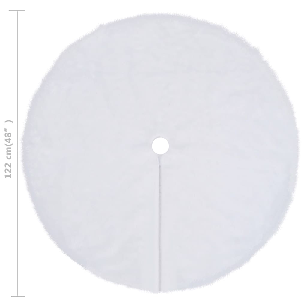 Christmas tree skirt 122 cm faux fur white