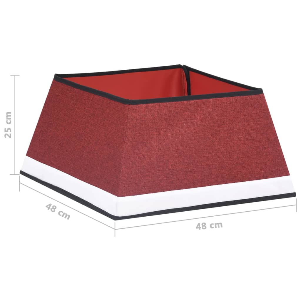 Christmas tree skirt 48x48x25 cm red and white