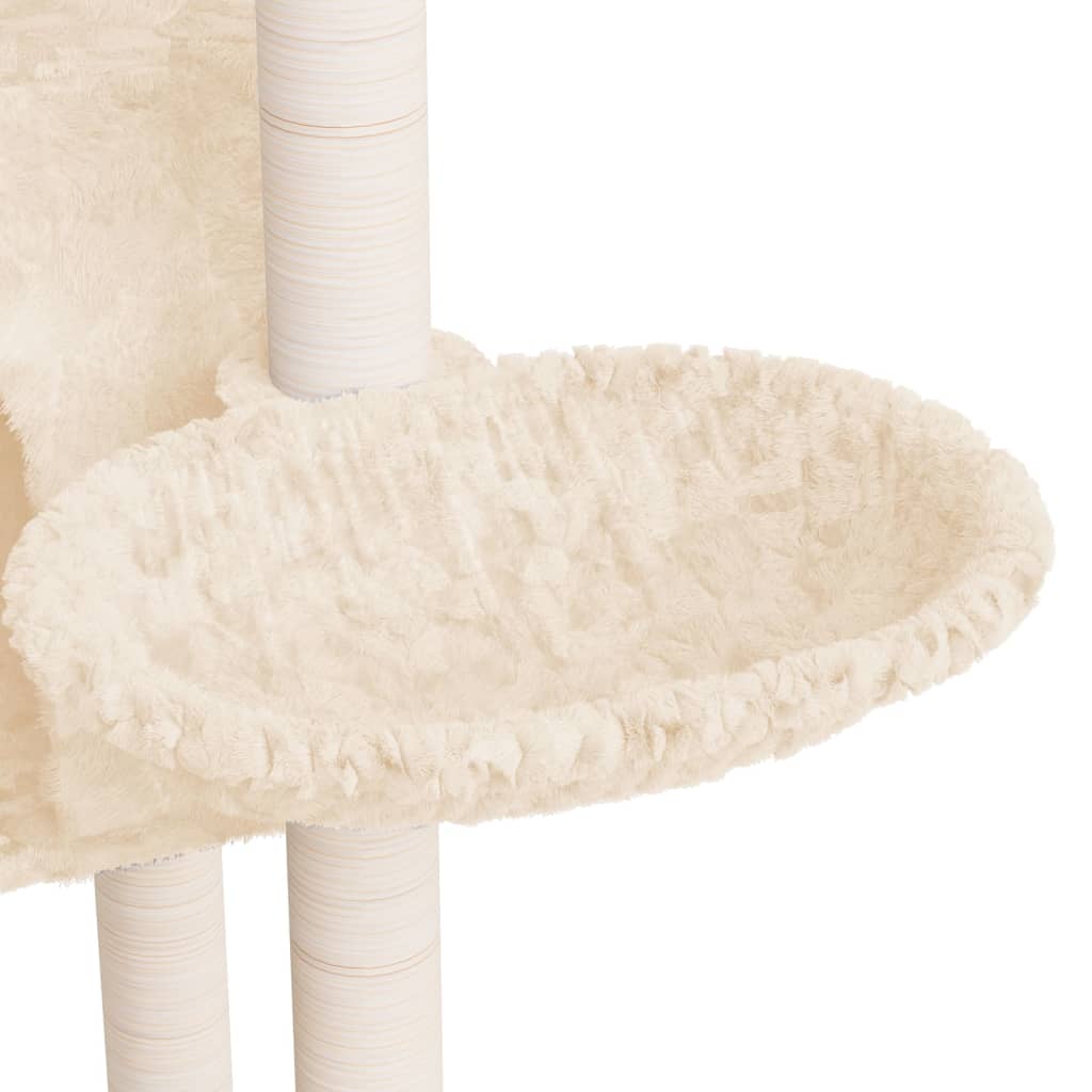 Cat furniture with sisal scratching posts 108.5 cm cream-colored