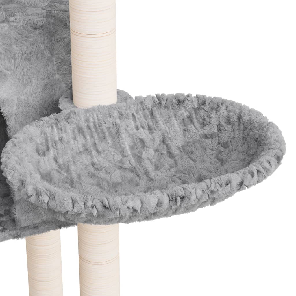 Cat furniture with sisal scratching posts 108.5 cm light gray