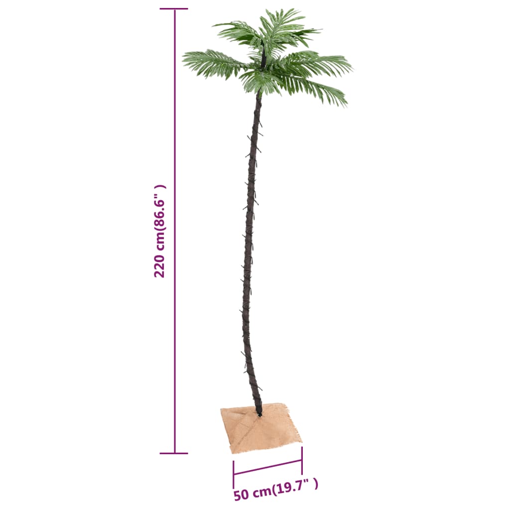 Palm tree LED 136 LEDs warm white 220 cm