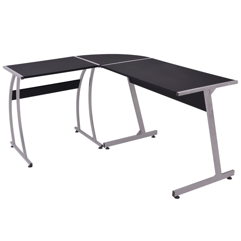 Corner desk L-shaped black