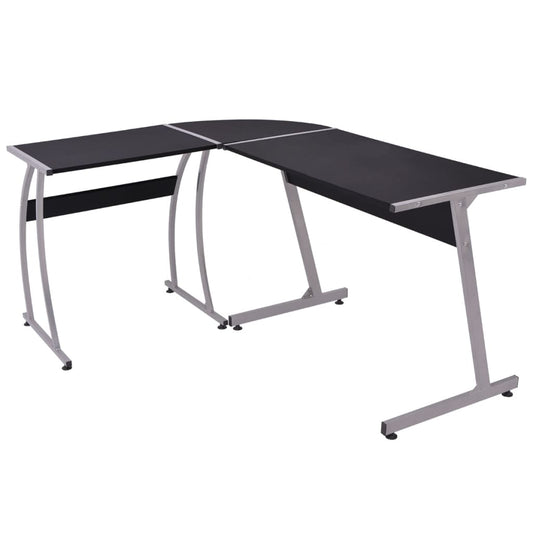 Corner desk L-shaped black