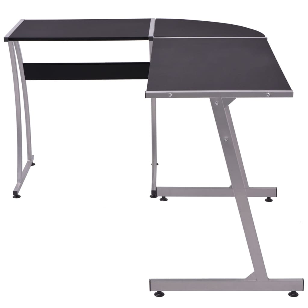 Corner desk L-shaped black