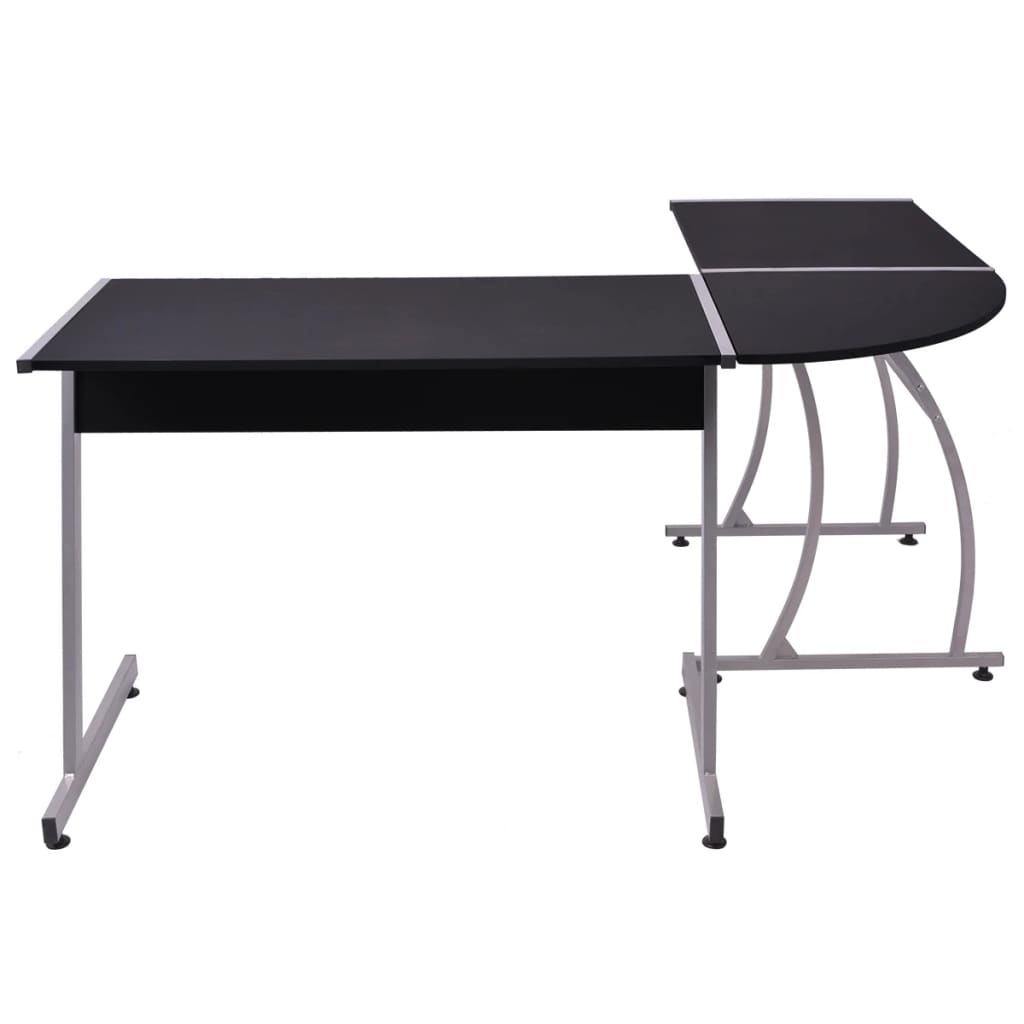Corner desk L-shaped black