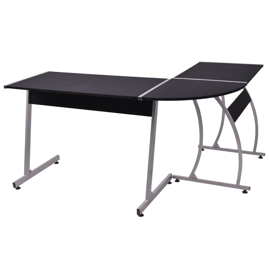 Corner desk L-shaped black