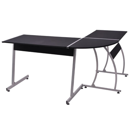 Corner desk L-shaped black