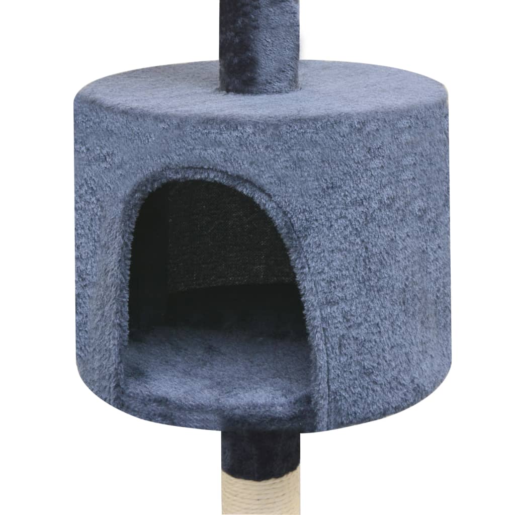 Cat scratching post with sisal scratching posts 125 cm dark blue