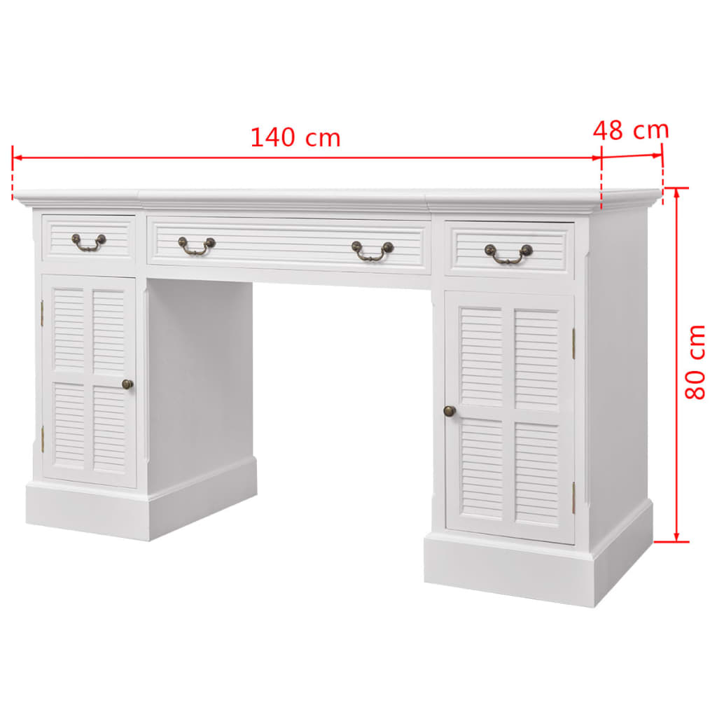 Desk ministre white 140x48x80 cm