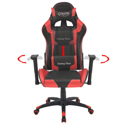 Adjustable office/gaming chair, artificial leather, red
