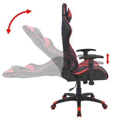 Adjustable office/gaming chair, artificial leather, red