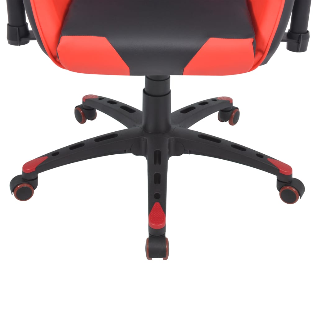 Adjustable office/gaming chair, artificial leather, red