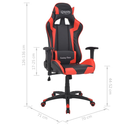 Adjustable office/gaming chair, artificial leather, red