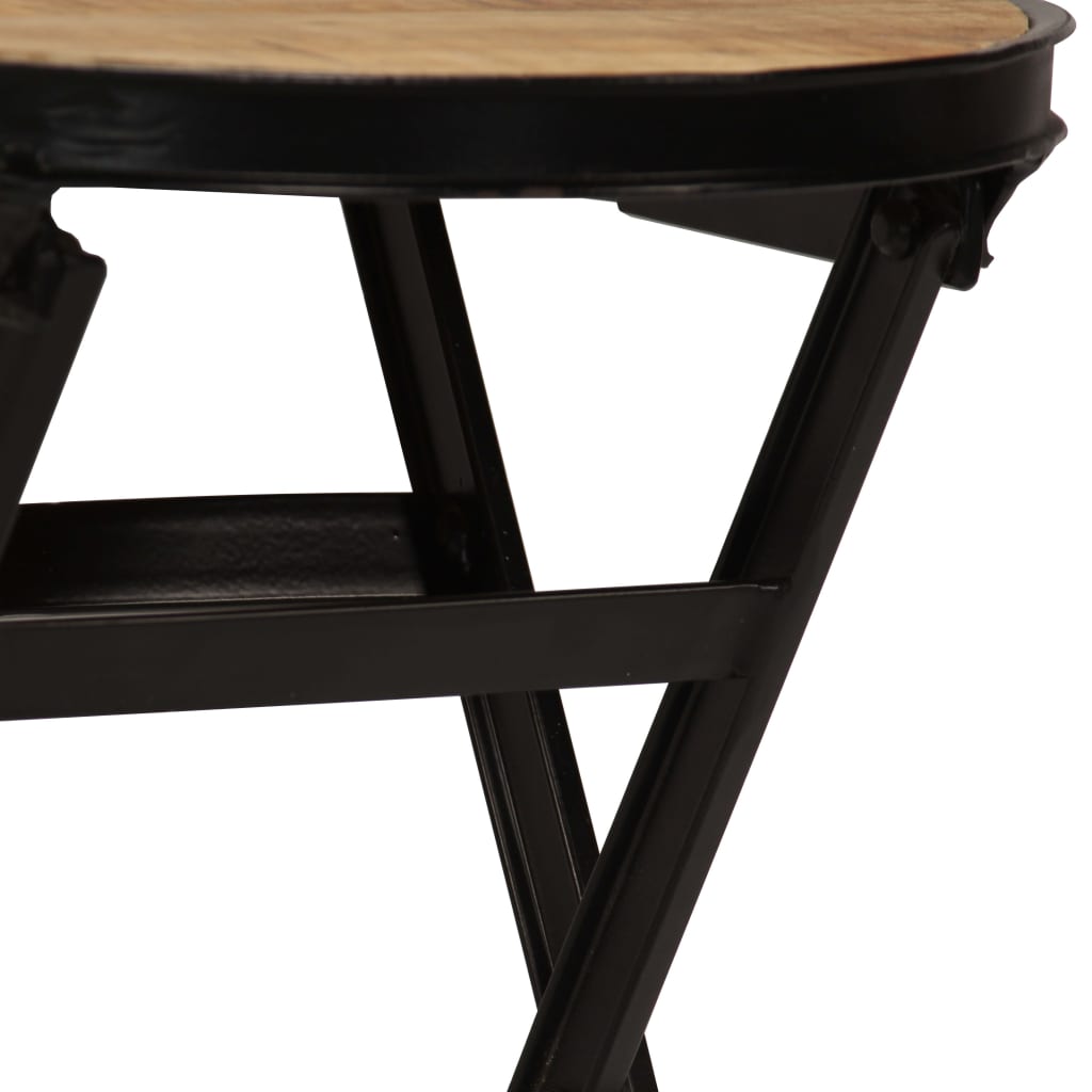 Desk with folding stool 115x50x76 cm solid mango wood