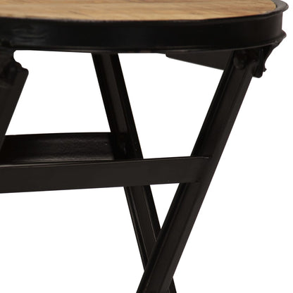 Desk with folding stool 115x50x76 cm solid mango wood