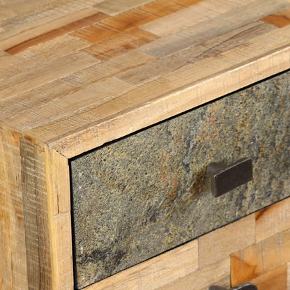 Schreibtisch 110x50x76 cm aus massivem recyceltem Teakholz