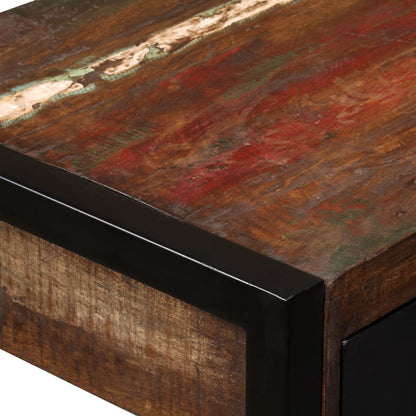Desk with 2 drawers 120x50x76 cm solid recycled wood