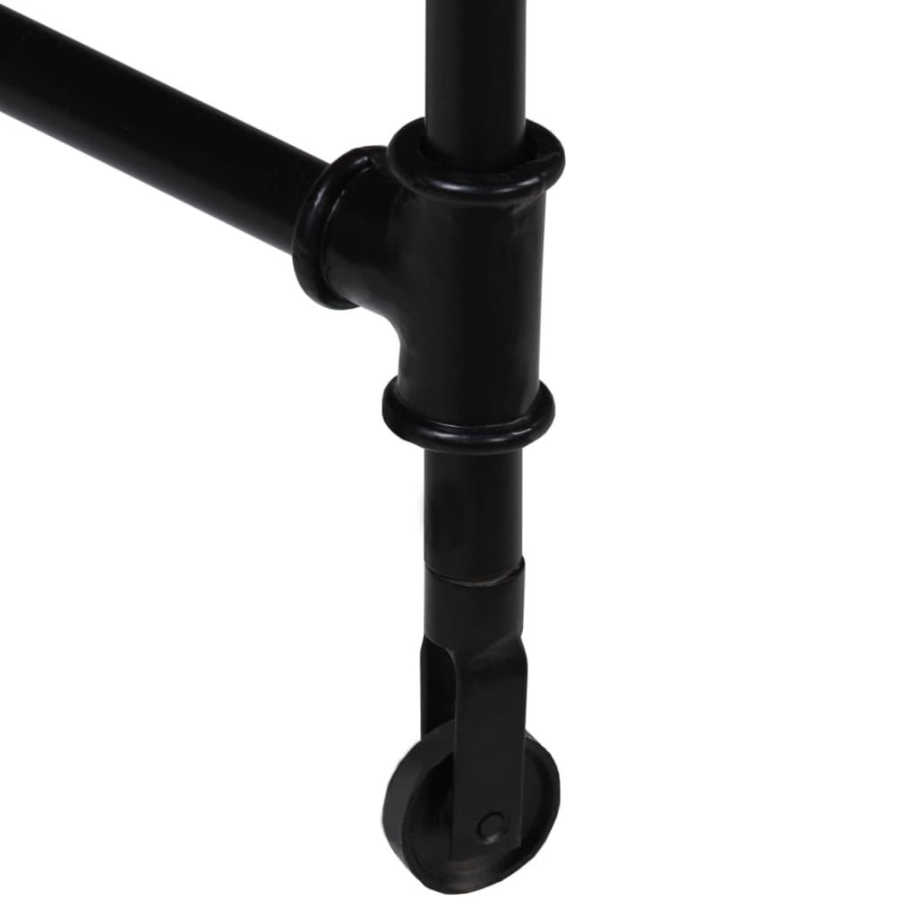 Schrijftafel 110x50x96 cm massief mangohout en staal