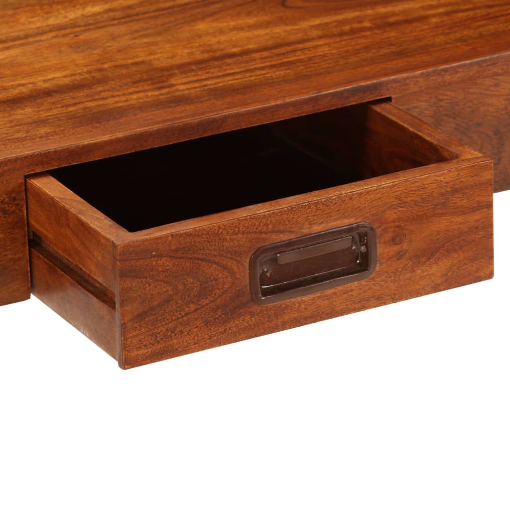 Desk 110x50x76 cm solid acacia wood and honey finish