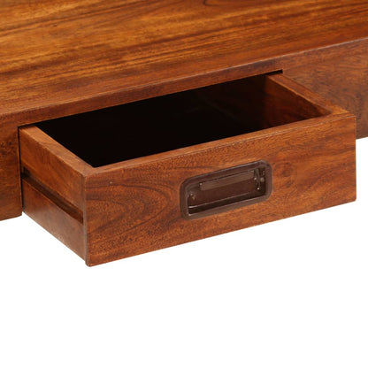 Desk 110x50x76 cm solid acacia wood and honey finish